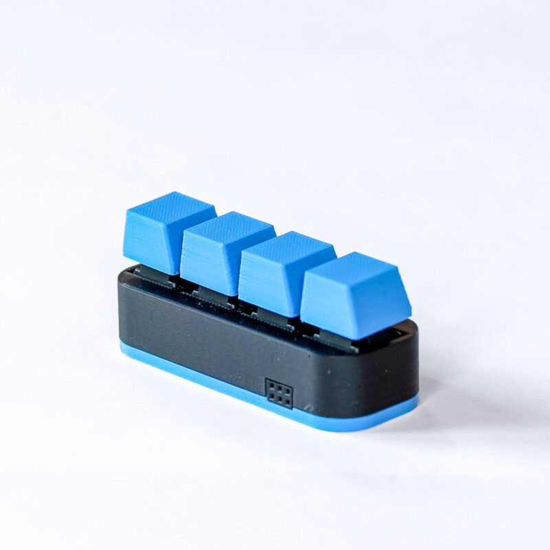 key_standalone Das Gerät Tasten, mit vier Druckknöpfen, welche frei konfiguriert werden können.